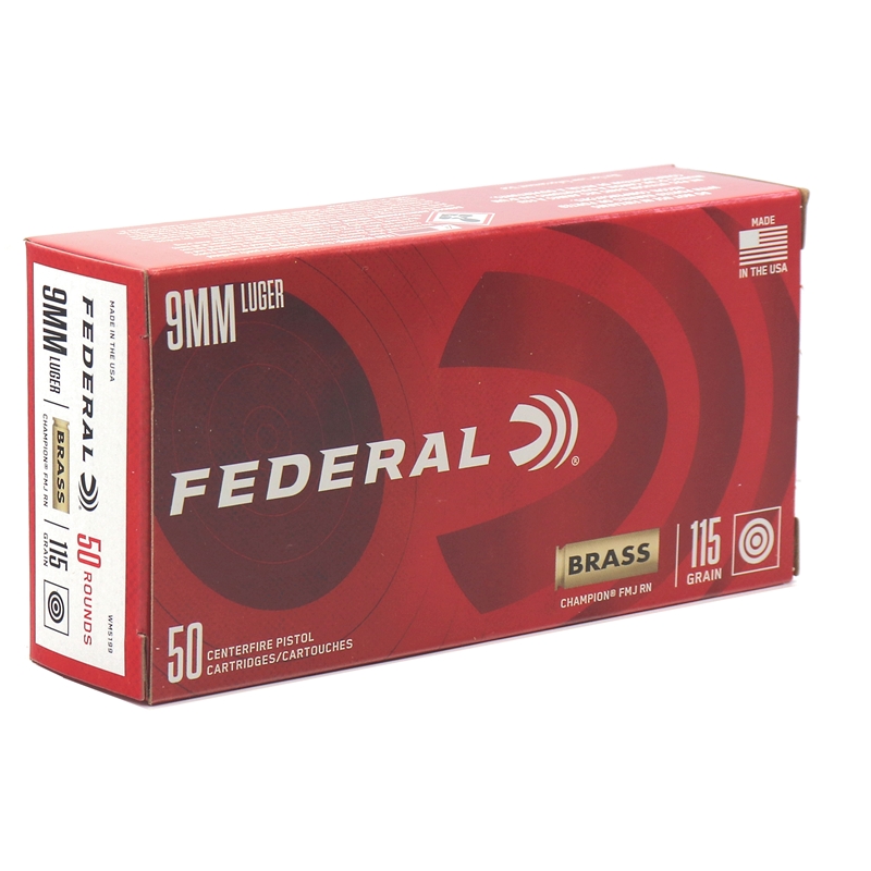 WM5199 - Federal Champion 9mm 115gr FMJ (50ct)
